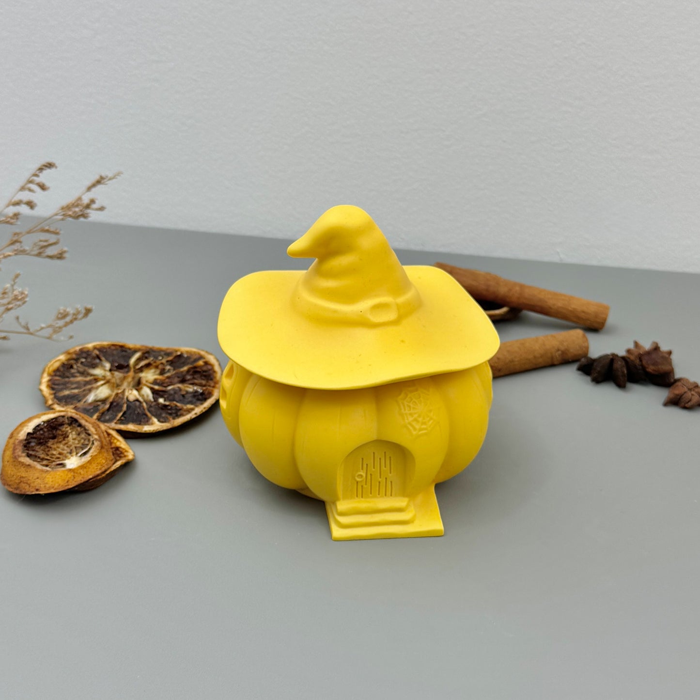 Yellow Witch House Decorative Bowl – Witchy Halloween Decoration