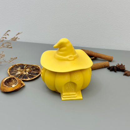 Yellow Witch House Decorative Bowl – Witchy Halloween Decoration