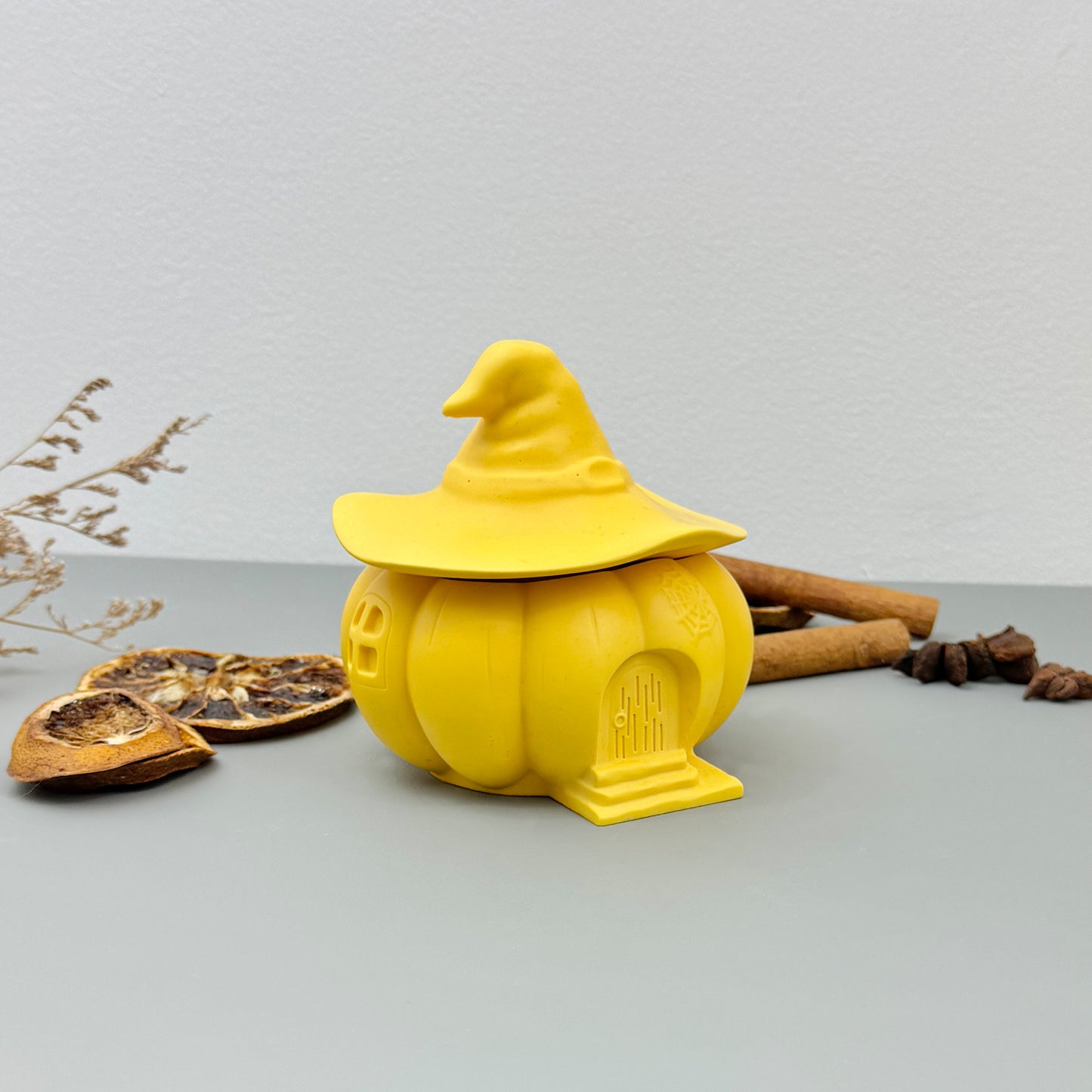 Yellow Witch House Decorative Bowl – Witchy Halloween Decoration