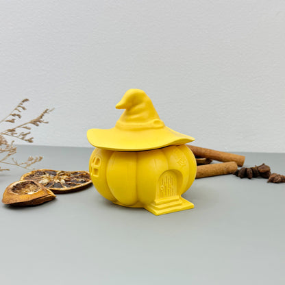 Yellow Witch House Decorative Bowl – Witchy Halloween Decoration